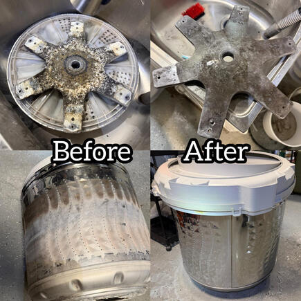 Washing machine mold & removal